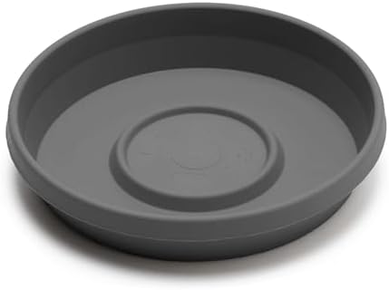 Bloem Terra Plastic Saucer Tray for 10" Terra Planters, Charcoal, 6-Pack - Image 3