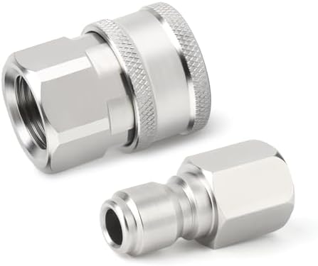 TAISHER 6PCS 304 Stainless Steel 3/8" Female NPT High Pressure Washer Quick Connect Coupler for Pressure Washing Gun Hose Accessories - Image 6