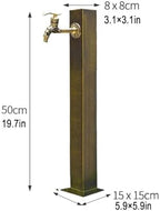 304 Stainless Steel Outdoor Water Column - Durable Garden Hose & Faucet for Irrigation, Square Design for Easy Washing, Ideal for Garden Use (Size 1) - Image 2