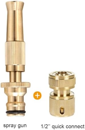 1pcs Heavy Duty Brass Water Spray Gun, Adjustable High Pressure Garden Hose Nozzle(Nozzle-Connector 12) - Image 2