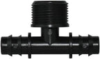 4PCS 1/2" 3/4" Threaded 16 20 25MM PE Hose Barb Tee Connector Adapter Tubing Joints Garden Drip Irrigation Coupling Repair(KSL01-295-4PCS) by Unknown