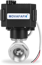 1 inch Motorized Ball Valve - Electrical Ball Valve 9-24V DC, 2 Wire Reverse Polarity, with Full Port, with Manual Override, Stainless Steel, NSF Certified, IP67 by movafaFH