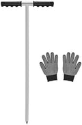 GADFISH Stainless Steel Soil Probe Rod,32-48 Inch Hight Adjustable Ground Rod Tool with T-Handle for Locating Septic Tanks,Underground Pipes,Water Lines,Graves and Gopher Runs by GADFISH