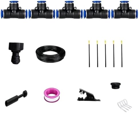5M-25M Outdoor Misting Cooling Systems Garden Irrigation Watering 8Mm Atomizer Nozzles for Potted Planter and Garden - Image 6