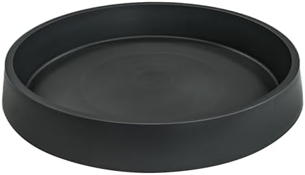 Plant Saucer Tray for Ceramic Plastic Pots, 20 inch Plant Saucers for Indoors, Pot Saucers Trays, Bird Bath Bowls, Flower Planter Water Drip Trays for Pots Base (20", Black) by Bleuhome