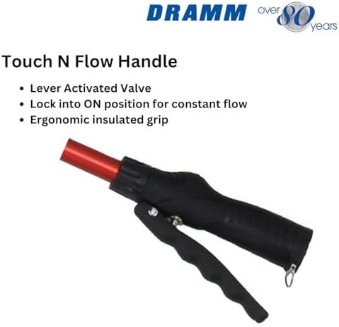 Dramm Touch-N-Flow Rain Wand – 30” Long, Red – Full Watering Flow with Trigger-Style Shut-Off Valve & Lock – High-Flow, Gentle Spray for Gardens, Hanging Baskets & Flowerbeds - Image 3