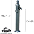 Free Standing Water Column for Home Garden, Outdoor Column Faucet, Garden Hose Holder with Full Copper Faucet, Square Garden Water Column, Stainless Steel(Gray,113cm/44.5in) - Image 2