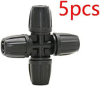 Xiaochen Garden Plumbing Hose Adapter 3/8" to 1/4" Hose Connector Tee Manifold Elbow End Plug Repair 8/11 to 1/8" 4/7 Mm Barb Reducer 5 Pieces (Color : Cross) - Image 2