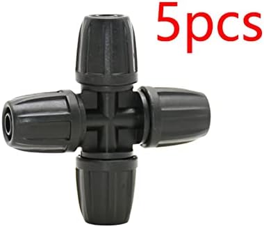 Xiaochen Garden Plumbing Hose Adapter 3/8" to 1/4" Hose Connector Tee Manifold Elbow End Plug Repair 8/11 to 1/8" 4/7 Mm Barb Reducer 5 Pieces (Color : Cross) - Image 2