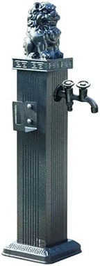 Freeze Proof Outdoor Faucet,Garden Water Column with Unique Design Brass Faucets,Outdoor Spigot with Garden Hose Holder Freestanding,Water Spigot Extender, Garden Tub Faucet(Gray,69cm/27in) by Unknown
