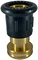 Nozzle, Brass, 1.5", NH/NST, 117GPM @100PSI 90 degrees, Industrial fog, With bumper, High pressure, Similar to Dixon HPFN150NST but no FM approval by Fast+Fire+Parts
