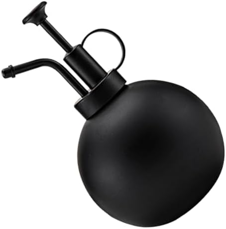 Handheld Water Spraying Kettle 500ml Stainless Steel Black for Plants Xmas by YARDWE