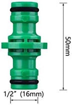Gardening Irrigation Dripper 50 Pieces of 1/2 Inch Garden Plastic Quick Coupling Homemade Water Pipe 2-Way Hose Repair Joint Garden Irrigation Hose Fittings (Diameter : 1/2'') - Image 2