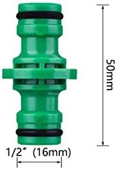 Gardening Irrigation Dripper 50 Pieces of 1/2 Inch Garden Plastic Quick Coupling Homemade Water Pipe 2-Way Hose Repair Joint Garden Irrigation Hose Fittings (Diameter : 1/2'') - Image 2