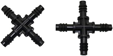 Garden Plumbing Adapter 8mm 4-Way Manifold Garden Drip Irrigation Quick Coupling Agricultural Water Adapter for 5 Pieces of 8/11mm Hose - Image 4
