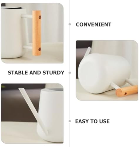 Xmas Long Spout Watering Can 900ml Iron with Wooden Handle - Image 6
