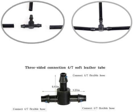 Three-Way Drip Irrigation Connector Hose Barb Connector Suitable For Sprinkler Irrigation System 4mm/7mm Pipes(500 PCS) - Image 6