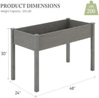 DUMOS 48x24x30 Inch Raised Garden Bed, Elevated Wood Planter Box with Legs - Image 3