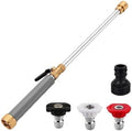 Jet Nozzle Power Washer for Garden Hose with 3 High-Pressure Nozzles, Pressure Washer, Hose Sprayer Nozzle with Adjustable Spray Patterns for Garden Watering, Car Washing, Patio and Pet(Gray) by Unknown