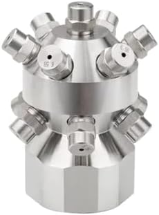 360° Spin Nozzle 13-Hole Multi-Head Linear & Full Cone Spray High Pressure Water for Construction & Tank Cleaning(1Female 1.5mm) by Unknown