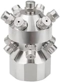 360° Spin Nozzle 13-Hole Multi-Head Linear & Full Cone Spray High Pressure Water for Construction & Tank Cleaning(1Female 1.5mm) by Unknown