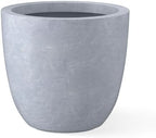 Kante Accent Round Bowl Blue Gray Concrete Planter 14" Dia, Outdoor by Unknown