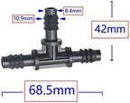 Hose Connector Adapter 100 8mm To 4mm Reducing Hose Connectors T-shaped Elbow Straight Elbow 3/8" 8/11 6mm 1/4" 4/7mm Irrigation Fittings (Color : 3I8 to 2way 1I4) - Image 3