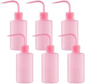 Lash Wash Bottles Set Of 6, 250Ml/8.45Oz Plastic Squeeze Bottles With Curved Nozzle, Leak-Proof With Scale For Eyelashes, Plants, And Lab Cleaning by Unknown