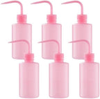 Lash Wash Bottles Set Of 6, 250Ml/8.45Oz Plastic Squeeze Bottles With Curved Nozzle, Leak-Proof With Scale For Eyelashes, Plants, And Lab Cleaning by Unknown