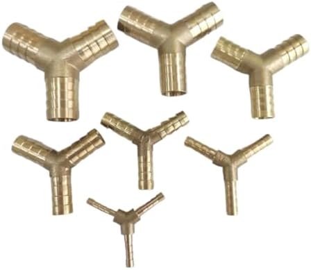 Brass Hose Barb Fitting 4-25mm Straight Elbow Y Tee Cross Bulkhead 2/3/4 Way Splitter For Garden Home Water Pipe(Tee 3 Ways,19mm) - Image 5