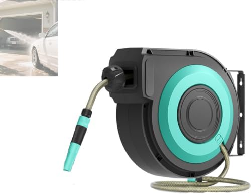 Garden Hose Reel, Retractable Garden Hose, Wall-Mounted by Unknown
