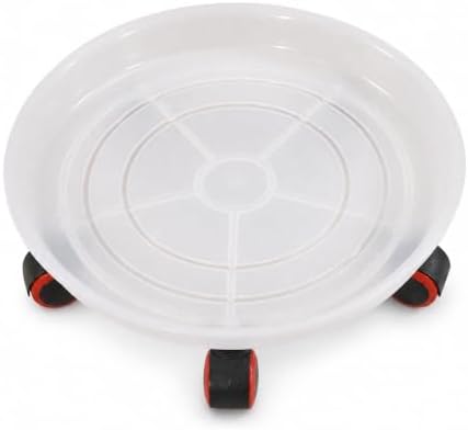 Plant Saucer, Plant Pot Moving Tray, 40.5cm Clear Plant Pot Base by Unknown
