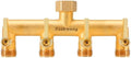 Heavy Duty 4 - Way Garden Hose Splitter, 3/4” Hose Manifold, Outdoor Hose Adapter Connector with 4 Metal Extra Long Handle Metal Faucet Adaptor by ZaakWang