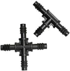 Garden Hose Quick Connect 8/11 Hose Tee Water Divider 3/8" 4-way Cross Connector Garden Water Pipe Irrigation Tee Barb Drip Irrigation Accessories 100 Pieces (Color : 1/8" to 3/8" Two way) - Image 2
