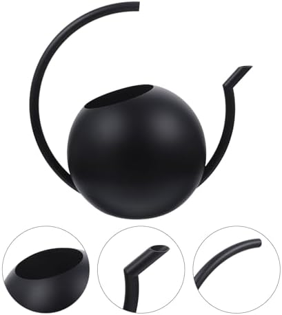 Stainless Steel Watering Can with Thin Spout, 1l Black - Image 7