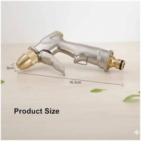 Heavy Duty Metal Garden Hose Nozzle High Pressure Pistol Grip Sprayer 4 Spray Modes Handheld Water(SIZE A) - Image 2