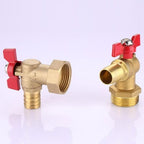 Heavy-Wall Brass Angle Ball Valve for Fire Hose Reels, 1” Male/Female Thread with Barbed Outlet, High-Flow(External Thread) - Image 4