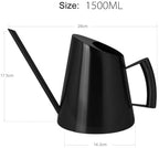 Stainless Steel Watering Can Featuring Extended Spout for Controlled Moisture Delivery to For Indoor Outdoor Lavender Clusters (1500ML Black) - Image 6