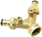 Dual Outlet Water Splitter Valve 3/4" Thread Garden Tap Hose Water Splitter 2-Way Irrigation Valve Y Type Watering Adjustable Switch Controller by Unknown