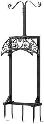 Garden Hose Reel Rack Freestanding Water Hose Hanger Storage with Basket for Patios Gardening Watering Equipment Detachable Stand - Image 7
