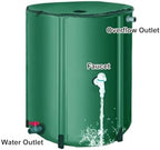 Collapsible Rain Catcher Barrel Kit with Spigot - 100x98cm Water Storage Solution with Lid for Efficient Rainwater Collection and Gardening Use - Image 2