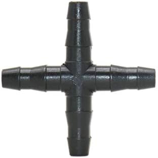 Hose Connector 1/4" Cross Connector 4/7 Hose 4 Way Divider Garden Irrigation Barb Drip Irrigation Fitting 1000 Pcs (Color : Black) - Image 2