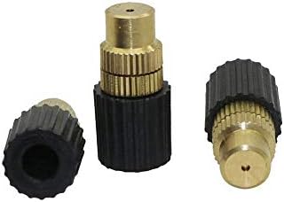 High Pressure Spray Nozzle, Pack of 10 Adjustable 6mm Brass Copper Atomizing Misting Nozzles for Garden Multicolor(Gold) - Image 4