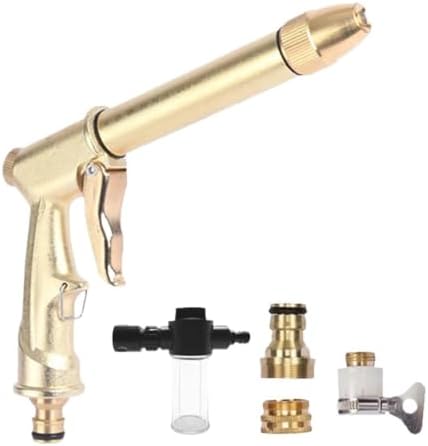 Portable High-pressure Water Gun For Cleaning Wash Machine Garden Watering Hose Nozzle Sprinkler Foam(Gold Gun Kit) by Unknown