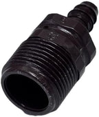 NETAFITM Drip Irrigation Barbed Fittings,3/8" 12MM Black Drip Tubing Coupler Elbow Tee Reducer (Threaded Male Adapter - 12mm X 3/4" MPT, 25 Count) - Image 7