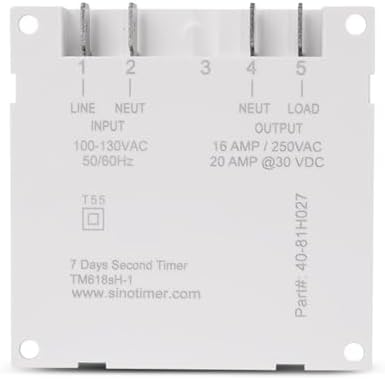 time Relay Digital Timer 1 Second Interval 110VAC 7 Days Weekly Programmable Digital Electronic Lamp Timer Switch(with Enclosure Wire) - Image 2