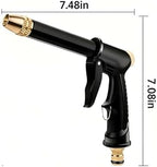 High-Pressure Metal Water Sprayer, Heavy Duty Adjustable Hose Nozzle with 4 Metal Hose Connectors, Multipurpose Sprayer for Car Washing, Garden Watering, Patio & Driveway Cleaning (Black) - Image 3