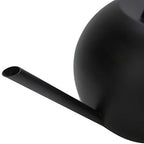 Stainless Steel Watering Can Long Mouth Practical 1L Capacity Garden Watering Pot for Indoor Outdoor Plants Houseplant Flowers Black 12.2x7.1x5.5in - Image 2
