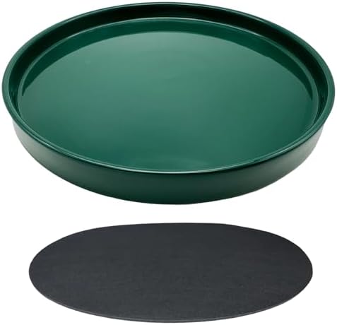 Yukfona Ceramic Plant Saucer Tray 1 Pcs 10 Inch Green, 10.83" OD x10.24 ID x1.1 Deep| Fits Flower pots Bottom≤ 10.24", Heavy Duty Glazed Round Planter Drip with Catch Basin for Indoor Outdoor Plants - Image 2