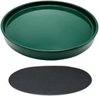 Yukfona Ceramic Plant Saucer Tray 1 Pcs 10 Inch Green, 10.83" OD x10.24 ID x1.1 Deep| Fits Flower pots Bottom≤ 10.24", Heavy Duty Glazed Round Planter Drip with Catch Basin for Indoor Outdoor Plants - Image 2